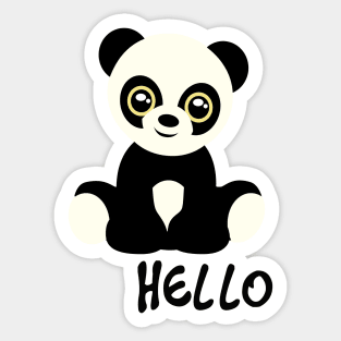 Hello Panda Lover sweet cute panda Sticker